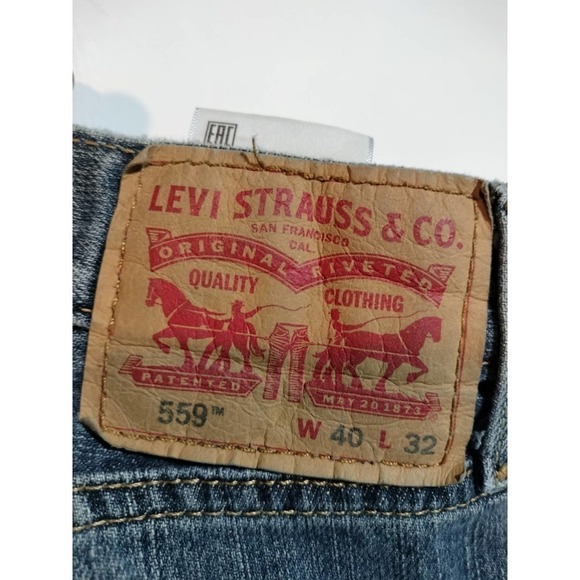 Levi's 559 blue jeans men size 40/32 - Picture 4 of 6